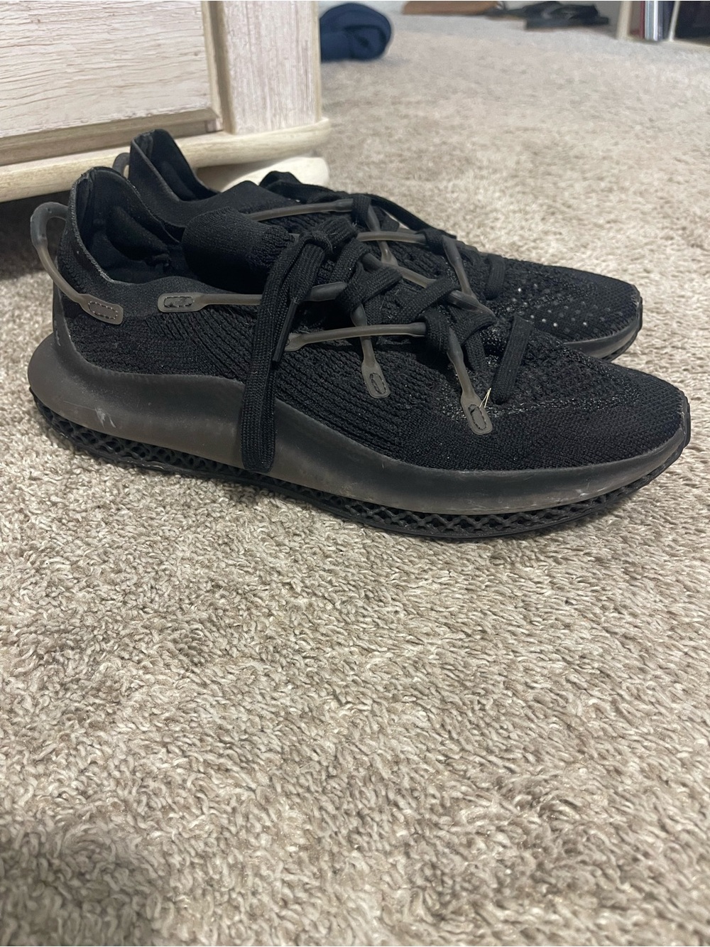 adidas Men's All-Black Knit Performance Sneakers